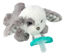 Jollypop Pacifier, Holder W/ Detachable Baby Pacifier, Stuffed Animal puppy