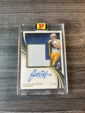 2020 Panini Immaculate Justin Herbert Rookie Card RC Auto Patch /49 RPA Chargers. rookie card picture