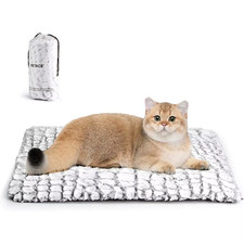 Self Warming Cat Bed, 24" X 18" Ultra Soft Cat Dog Pet Heating Pad for Indoor Ou