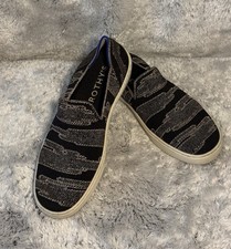 Rothys The Original Slip On Sneaker Womens Size 7 Metallic Zebra Knit