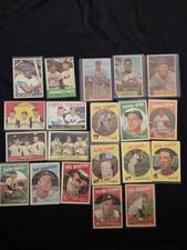 1954 Bowman Color &amp; 1959-1964 Topps Vintage Baseball Lot (20) Billy Martin...