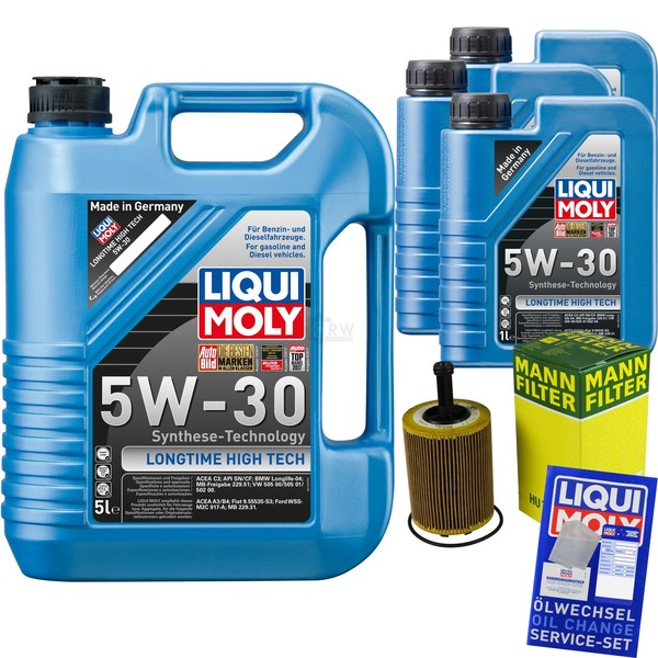 Mann Inspektionspaket 8L Liqui Moly Longtime 5W-30 FüR VW Touran 2.0 TDI 16V 1.9-image