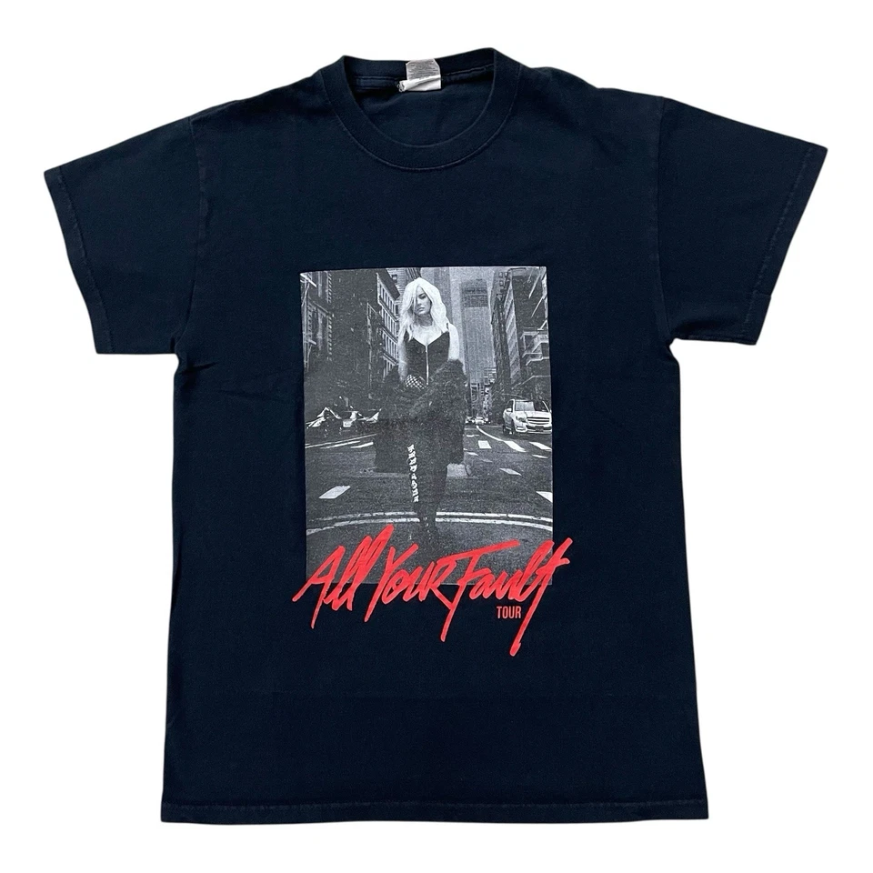 Camiseta Bebe Rexha 2017 TOUR negra grande camiseta de concierto Foto 2 de 4
