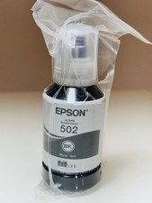 EPSON 502 Ink Bottle Exp 04.2026  127ml  Black - Genuine Sealed 