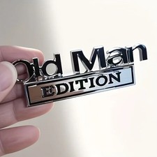 Old Man Edition 3D Emblem Badge   Universal Car SUV Decor