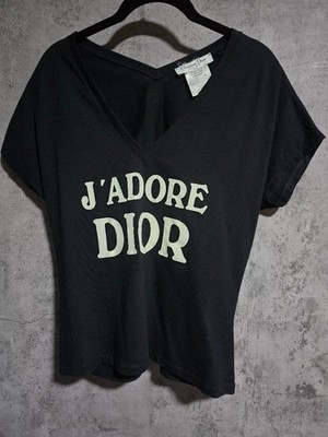 Christian Dior J'ADORE T-shirt M/L Black Short Sleeve Used