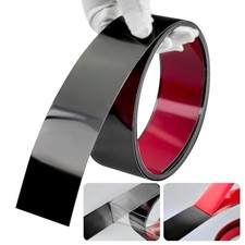 Self-Adhesive Stainless Steel Wall Trim, Flexible Molding Wall 2inch Black