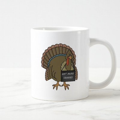 Eat More Veggies Turkey Mug Hilarious Fall Coffee Cup Perfect Gift Thanksgiving