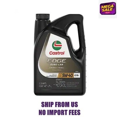 Castrol Edge 5W-40 Full Synthetic Motor Oil, Maximizes Engine Performance, 5 Qua