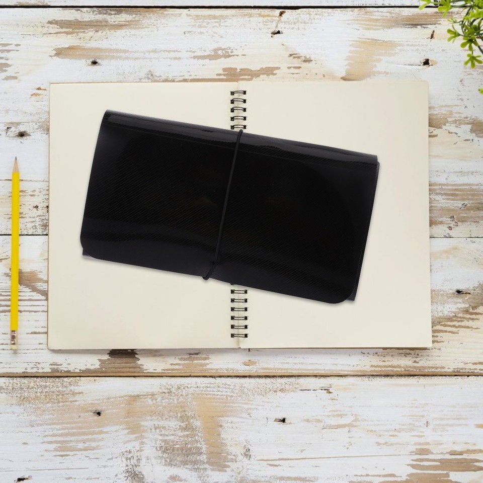 Black Portable Expanding Folder Organizer for Receipts Bills Paper ...