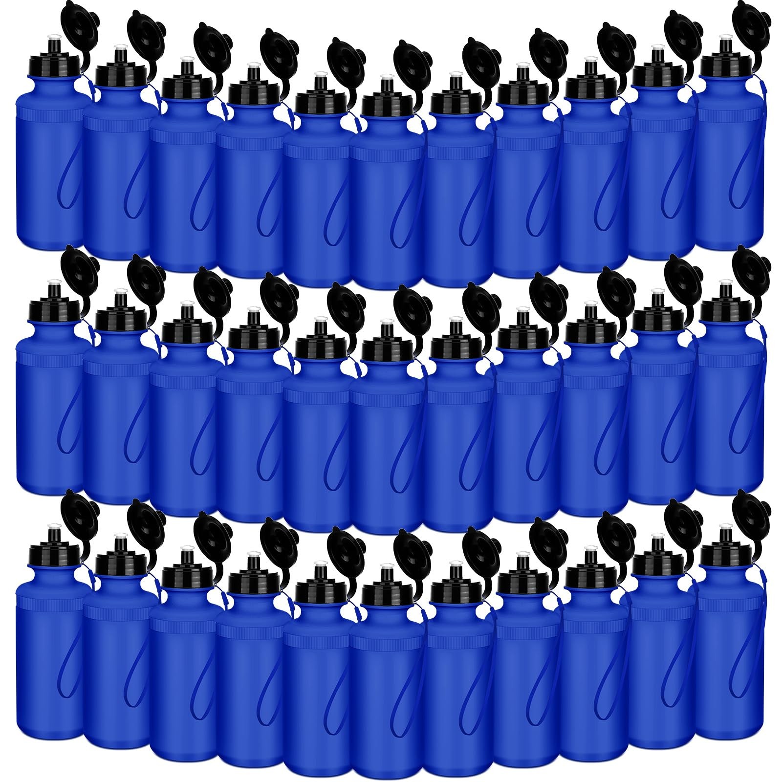 Bulk 20 Oz Squeeze Reusable Plastic Water Bottles...