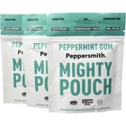 PEPPERSMITH ENGLISH PEPPERMINT XYLITOL GUM: 50G MIGHTY POUCH (Pack of 3)