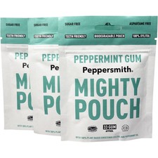Image of PEPPERSMITH ENGLISH PEPPERMINT XYLITOL GUM: 50G MIGHTY POUCH (Pack of 3)