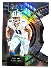 MICAH PARSONS Cowboys 2023 Panini Select SILVER PRIZM DIECUT PARALLEL Card #126