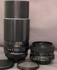 Super-Takumar 200mm 1:4 M42  Vivitar 2.8/55 M42   Pentax Screw Mount Lenses