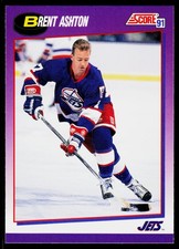 Brent Ashton, 1991-92 Score American, #78, Winnipeg Jets,