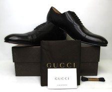 NEW Gucci Men's Betis Glamour Black 255353 Classic Dress Lace-Up Size 11.5/12 US
