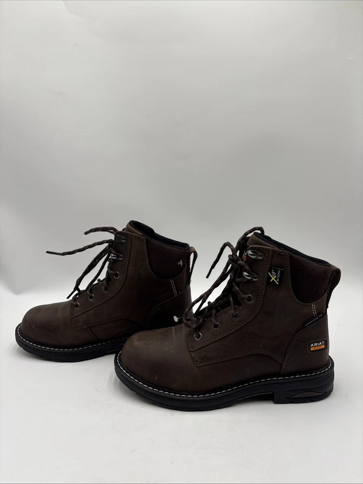 Botas de trabalho femininas Ariat Casey MetGuard biqueira composta marrom 8B - Imagem 4 de 4