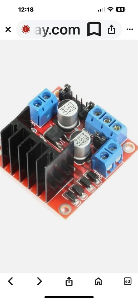 New L298N DC Stepper Motor Driver Module Dual H Bridge Control Board for Arduino - Image 2 of 2