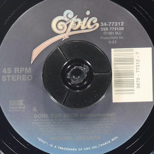 Michael Jackson Gone Too Soon EPIC 34-77312 NM 45rpm - Bild 3 von 4