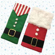 Christmas Eyeglass Case, Santa or Elf, Holiday Glasses Holder, Handmade Gift