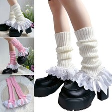 Women Leg Warmers Fashion Knit Leg Warmers Long Leg Socks JK Uniform Foot Covers