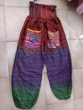 Haremshose Pumphose Pluderhose Damenhose Stoffhose Schlupfhose Gr. M/L