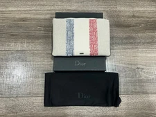 *NEW* Christian Dior Tricolor Oblique Stripe Pouch Clutch