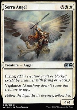 Magic/MTG Serra Angel W16-3 Uncommon Englisch Light Played