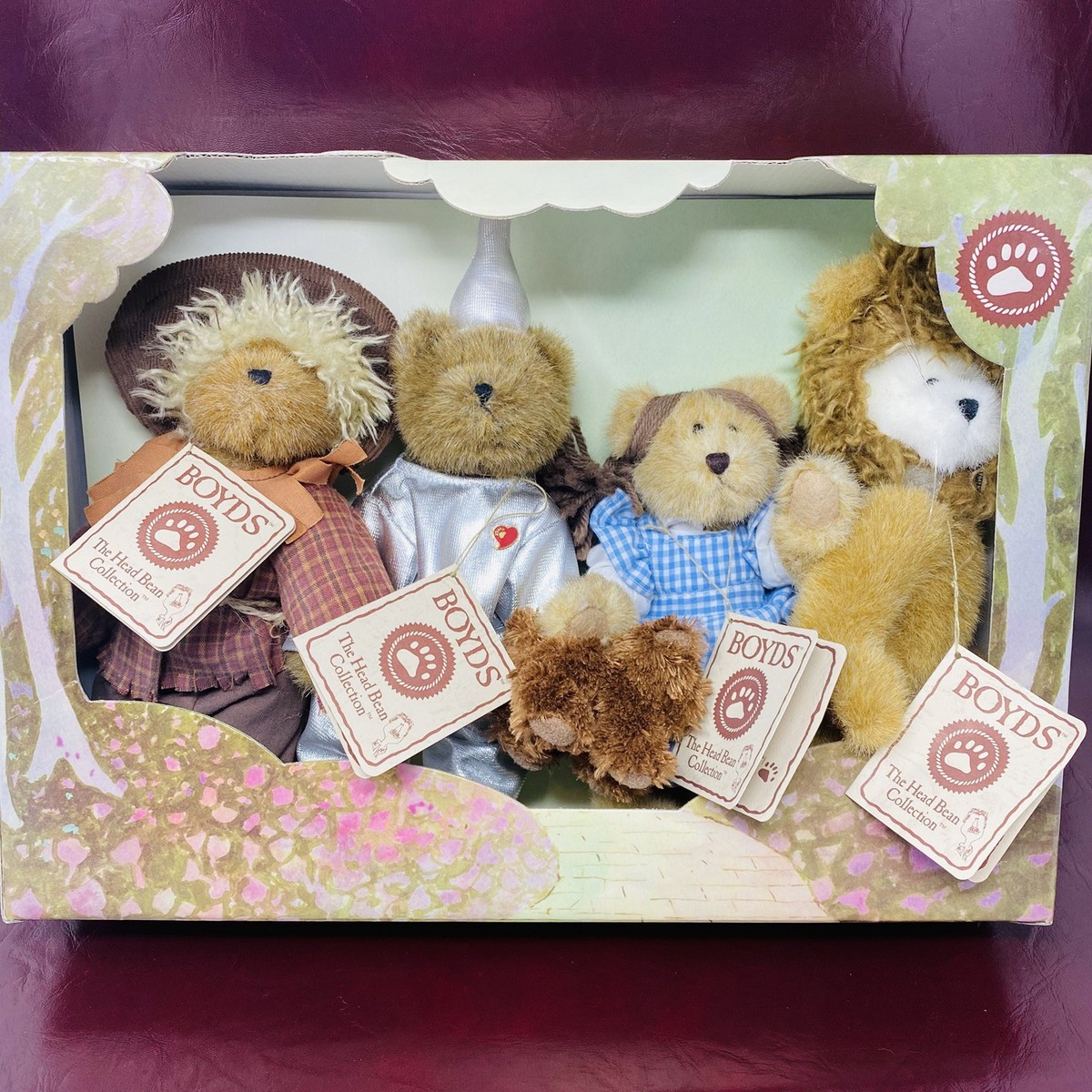 Wizard of Oz Boyds Bears Box Set Head Bean Collection Plush