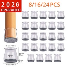 24X Upgraded Slider Chair Leg Protector For Hardwood Floors Fit All Shape Chair