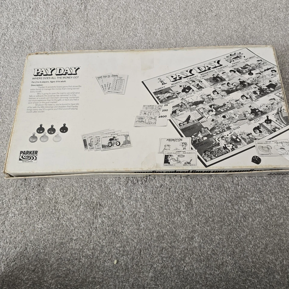 Vintage "PAYDAY" Where does all the money go? game. Parker 1984. Missing some - Image 2 of 4