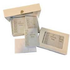 Vintage Velum Sympathy Thank You Cards Gold Foil Floral approx 100