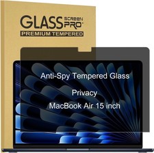 MacBook Air 15.3" M5/M4/M3/M2 Chip Privacy Tempered Glass Screen Protector Film