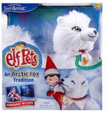 New: Elf Pets: an Arctic Fox Tradition Hardcover, Book With Arctic Fox Plush