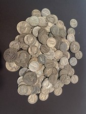 Junk Lot $1 Face Value 90% Silver Mercury Dimes and Washington Quarters