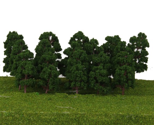 20pc Model Trees Deep Green HO N Scale Train Model Kits Railroad Layouts - Picture 6 of 10