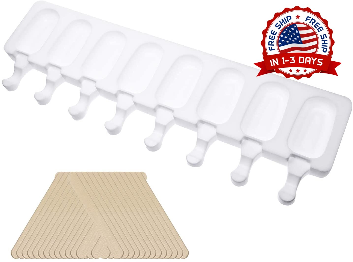 Molde Para Helado, Molde De Silicona Para Paletas De Hielo Moldes Para Paletas