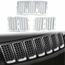7pcs Chrome Front Grill Mesh Cover Inserts Kit For 2014-2016 Jeep Grand Cherokee 7pcs Chrome Front Grill Mesh Cover Inserts Kit For 2014-2016 Jeep Grand Cherokee