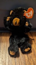 RETIRED TY BEANIE BABY TY ATTIC TREASURES~IVAN THE BLACK TEDDY BEAR 8" With Tag!