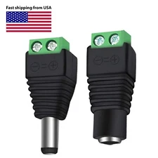 20pcs Male+Female DC Power Jack Connector Adapter Plug 2.1 x 5.5mm FREE SHIPPING