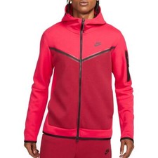 Nike Tech Fleece Windrunner Hoodie Very Berry Red Pomegranate CU4489-643 2XL