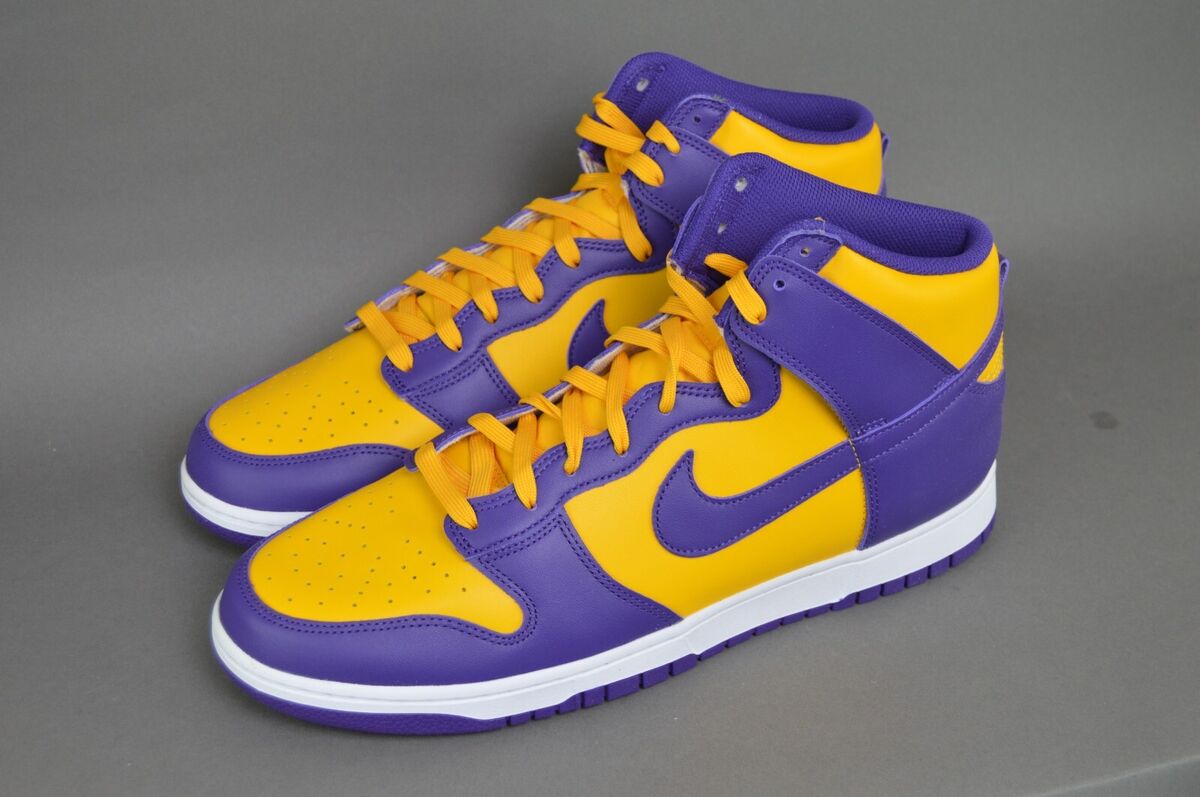 NEW! - Nike Dunk High Retro 'Lakers' Sneaker Size 14 | eBay NEW! - Nike Dunk High Retro 'Lakers' Sneaker Size 14 | eBay
