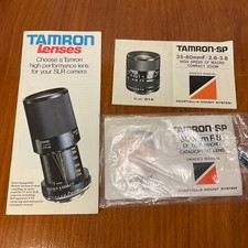 Tamron Lenses SP 500mm F/8 35-80mmF Contact Zoom Owners Manuals