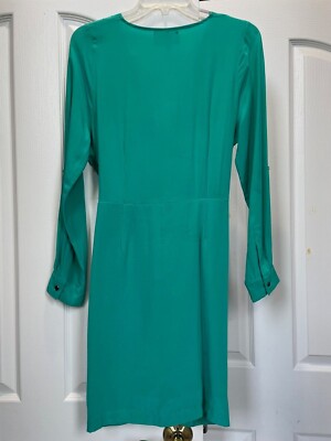 green emerald velvet dress YUMI KIM Womens Green Pleated Zippered Blouson Sleeve Jewel Neck Knee  Length Wear to Work Tulip Dress M at Amazon Women's Clothing store