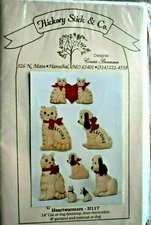 HICKORY STICK PATTERN H117  HEARTWARMERS CAT DOG  TO MAKE UNCUT VINTAGE 1988