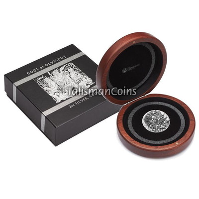 Tuvalu 2014 ZEUS Gods of Olympus $2 2 Oz Silver Perth Mint Antique