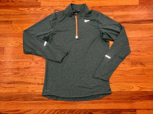 NIKE Herren Dri-Fit Element 1/2 Reißverschluss Pullover - meliert grün - Small - Bild 2 von 9