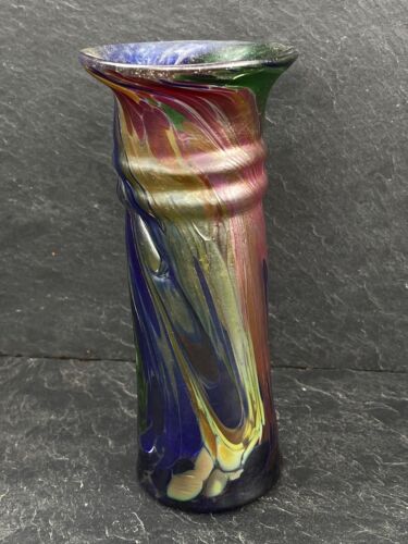 Vase designer bohème, signé TLA, 23 cm (G 530) - Photo 1/6