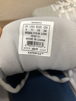 K-Swiss Hypercourt 2.0 White Glacier Gray Silver Womens Sz 11